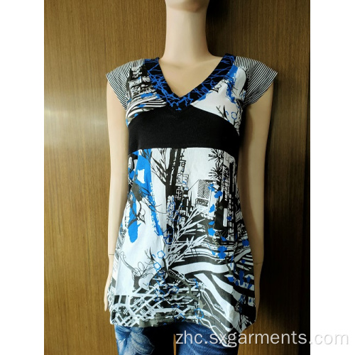 热门销售100％棉花女士T恤